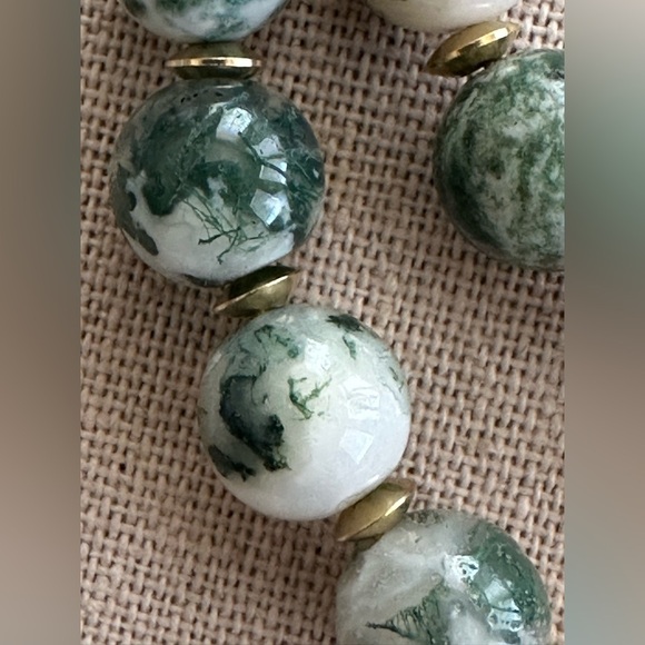 22 inch Tree Agate Gemstone bead Necklace NWOT - Picture 4 of 11